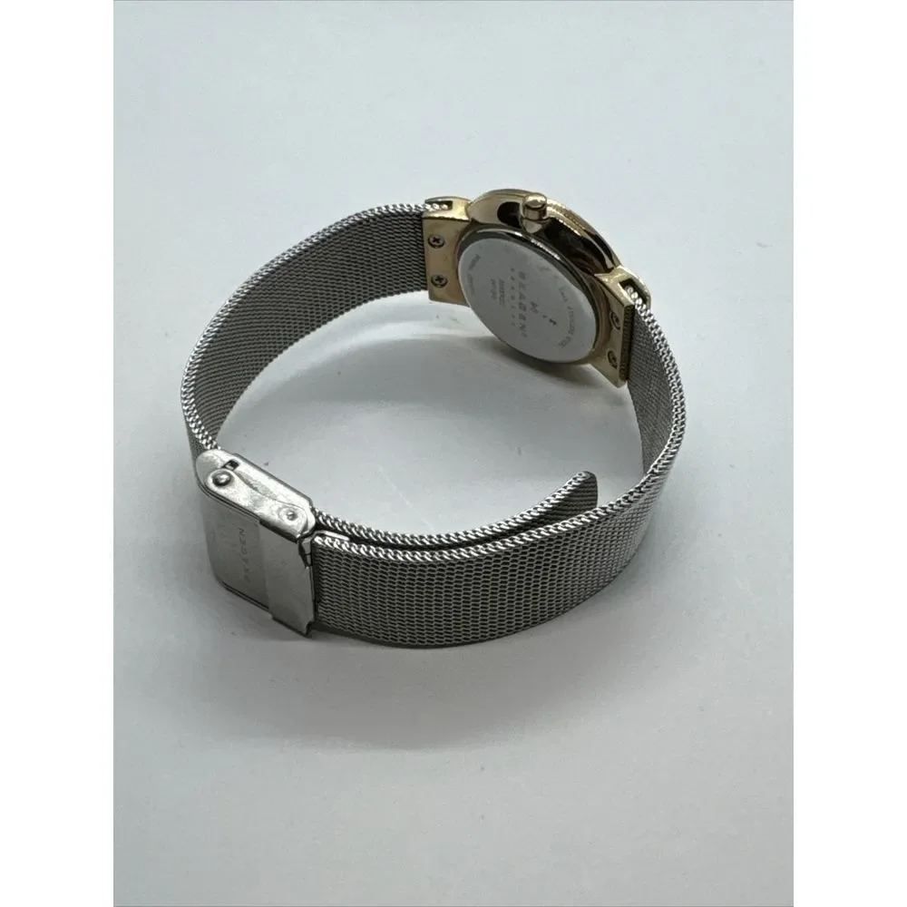 Skagen Freja 358SRSC Women's Two-Tone Steel Mesh Analog Dial Wrist Watch JNA939